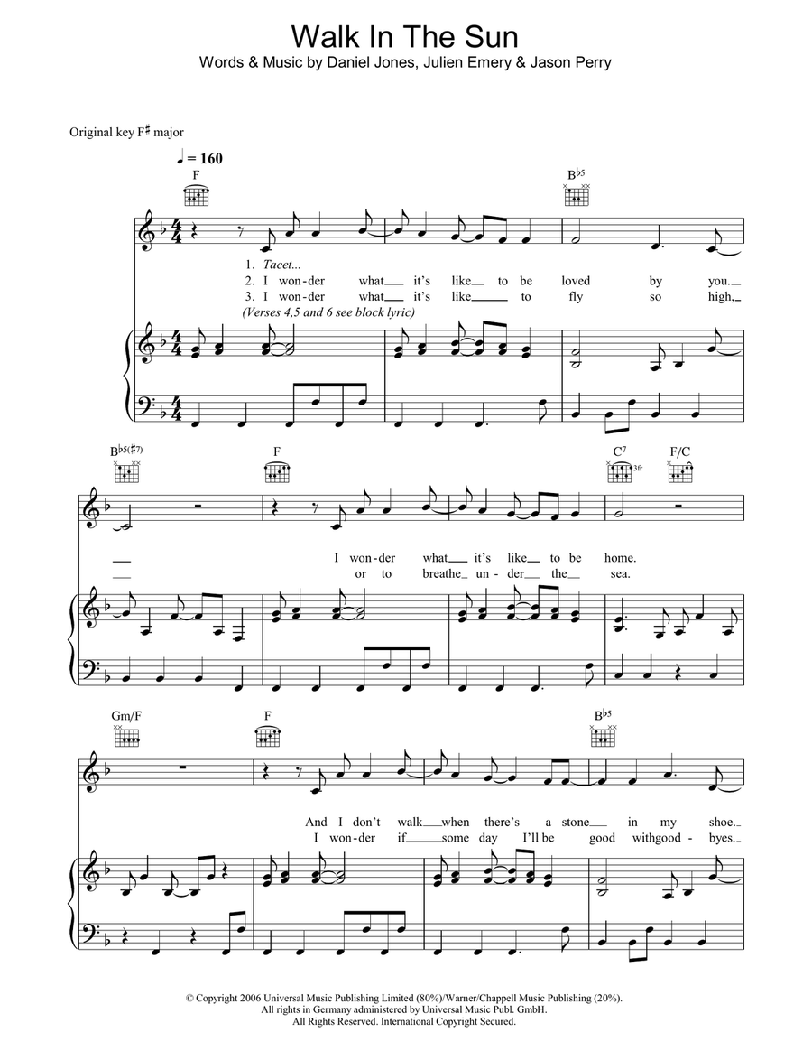 Walk In The Sun Acoustic Guitar scores gallery preview page 1
