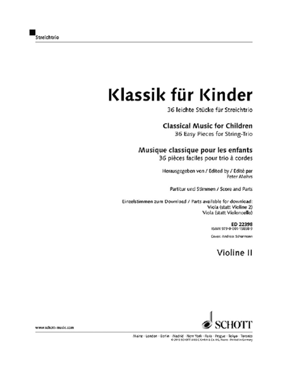 Classical Music for Children Violin scores gallery preview page 1