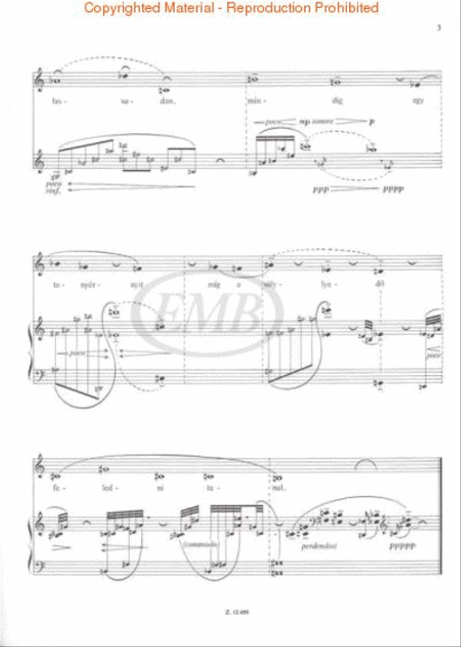 7 Songs Op.22-s.vx/chamb.ens Voice scores gallery preview page 3