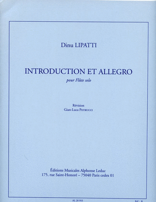 Book cover for Introduction Et Allegro (flute Solo)