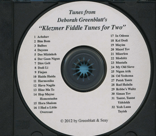 Book cover for Klezmer Fiddle Tunes for Two Violins CD