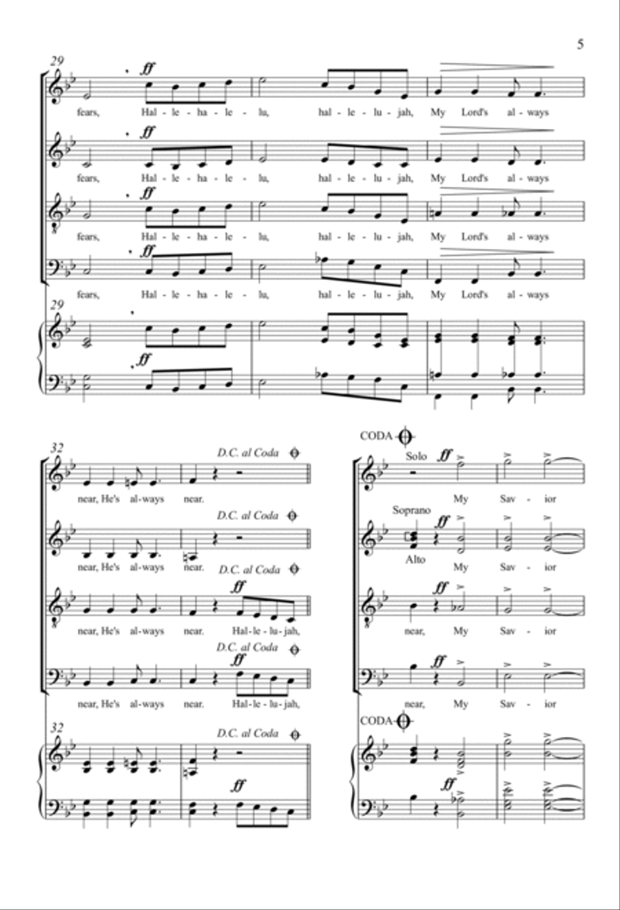 My Lord's Always Near 4-Part scores gallery preview page 4