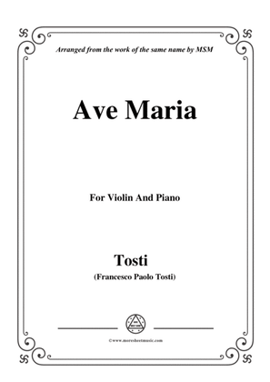 Tosti-Ave Maria, for Violin and Piano