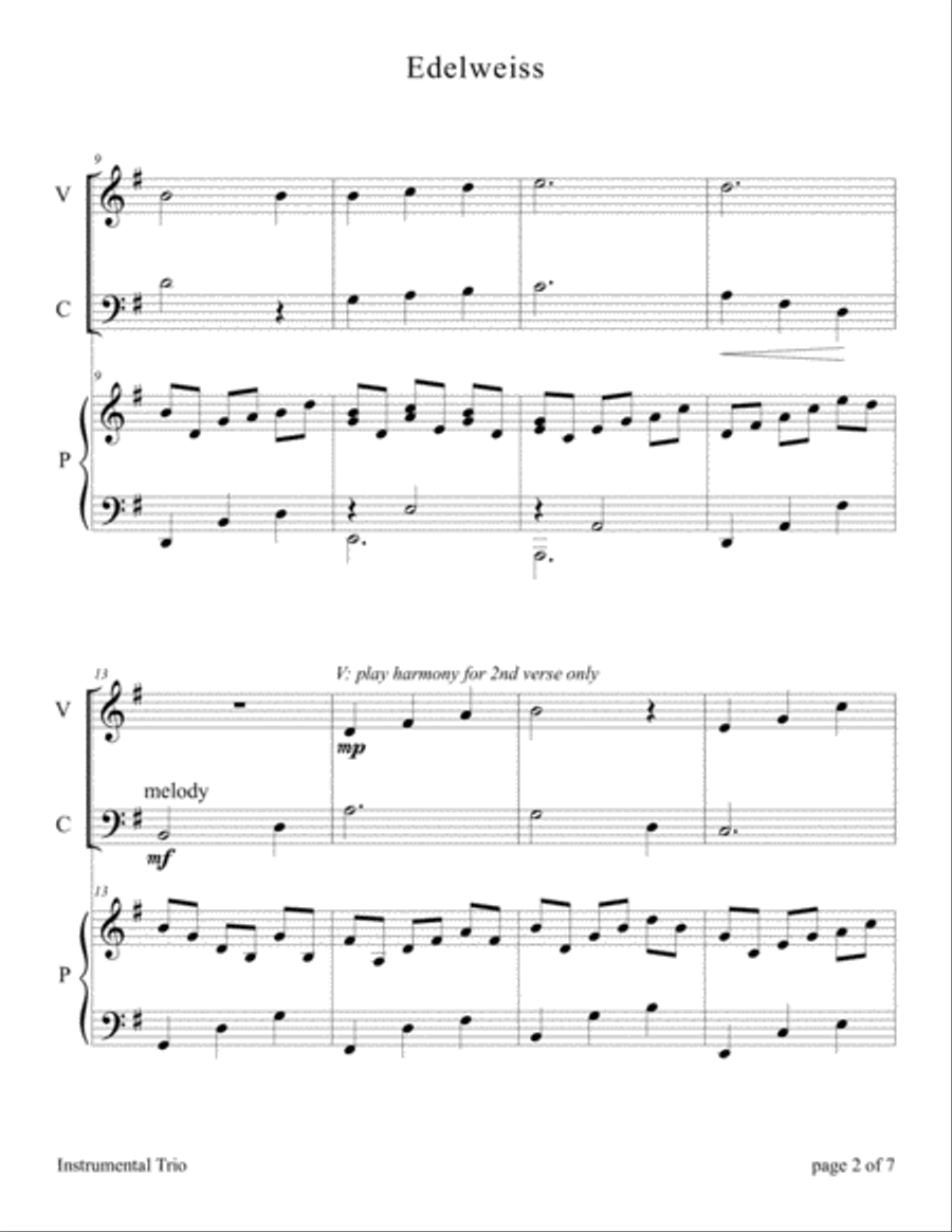 Edelweiss Piano Trio scores gallery preview page 4