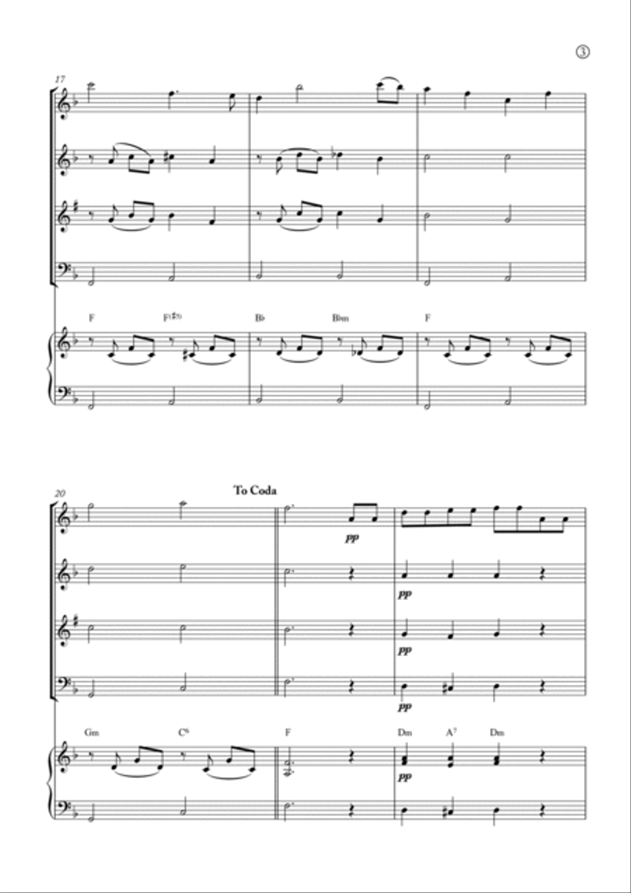 Hymne A L'amour Woodwind Quartet scores gallery preview page 3