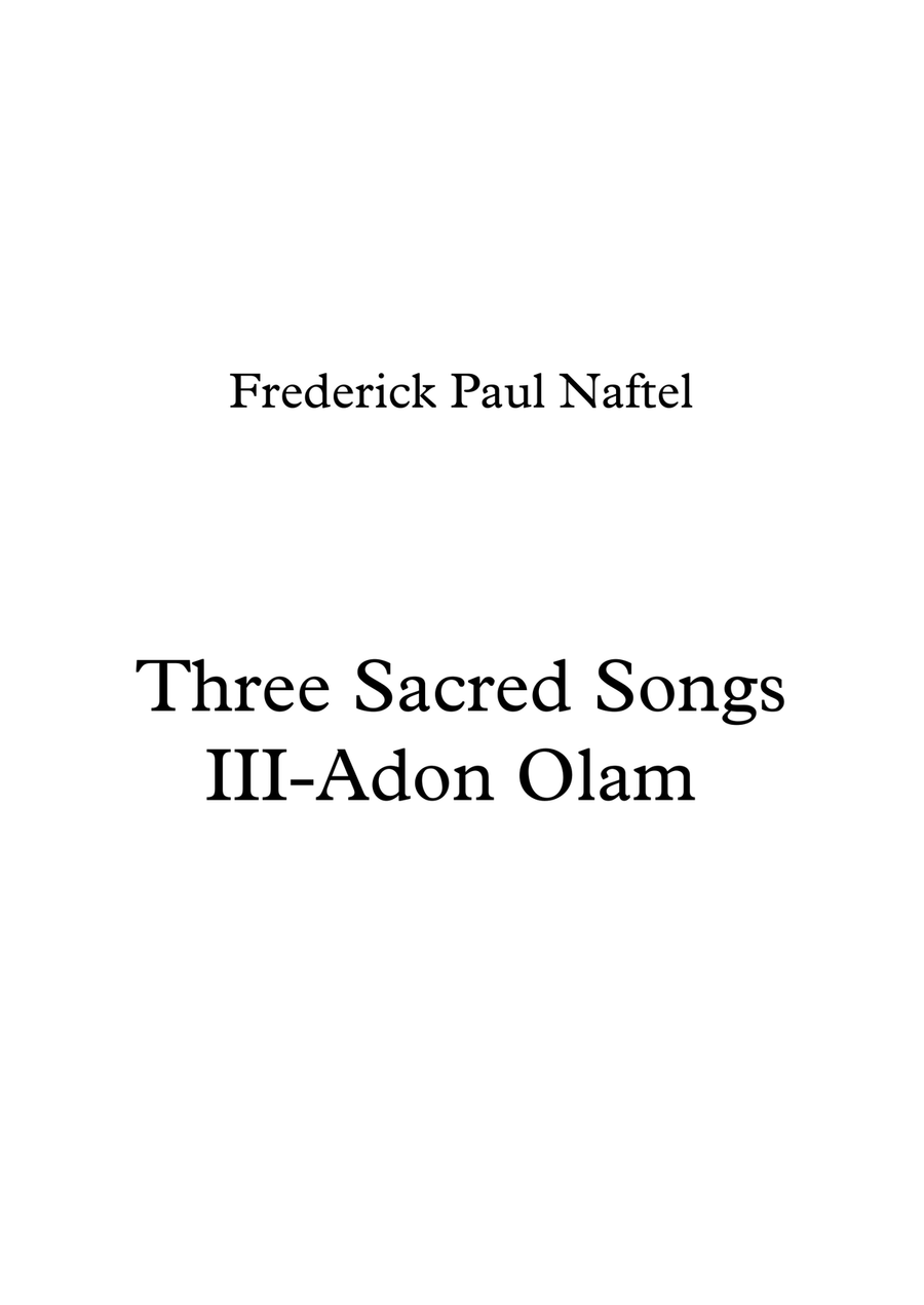 Adon Olam (No. 3 of 