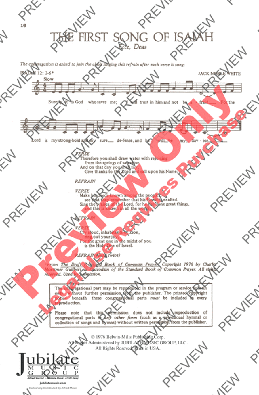 First Song of Isaiah 4-Part scores gallery preview page 16