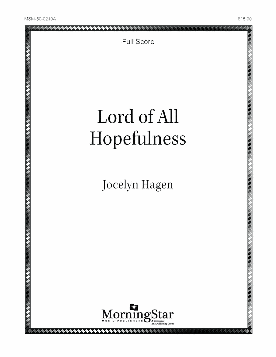 Lord of All Hopefulness Choir scores gallery preview page 1