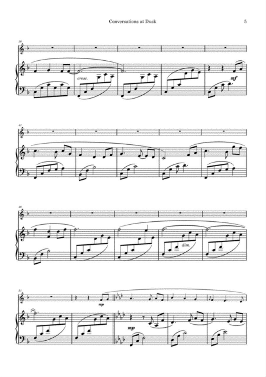 Conversations at Dusk Flute Solo scores gallery preview page 5