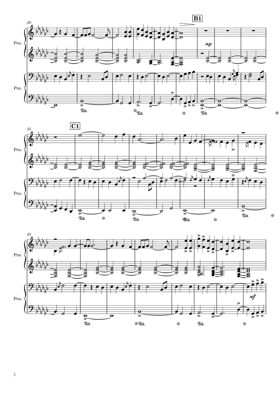 Nfwmb (Aka No-One Fucks With My Baby) Piano Solo scores gallery preview page 2