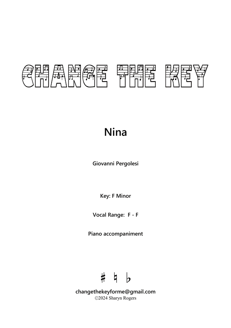 Nina - F Minor Nina - F Minor Voice Solo scores gallery preview page 1