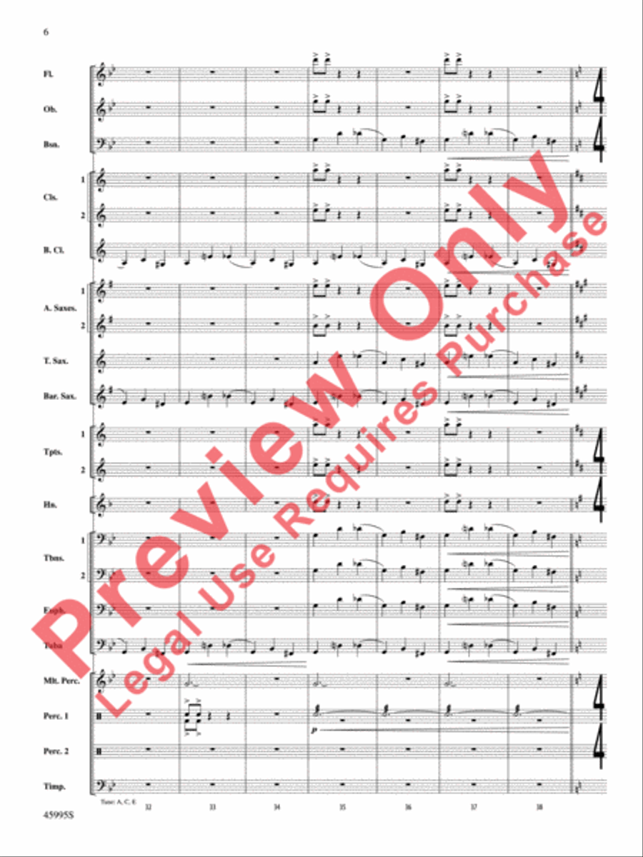 Kaboom! Kaboom! Concert Band scores gallery preview page 7