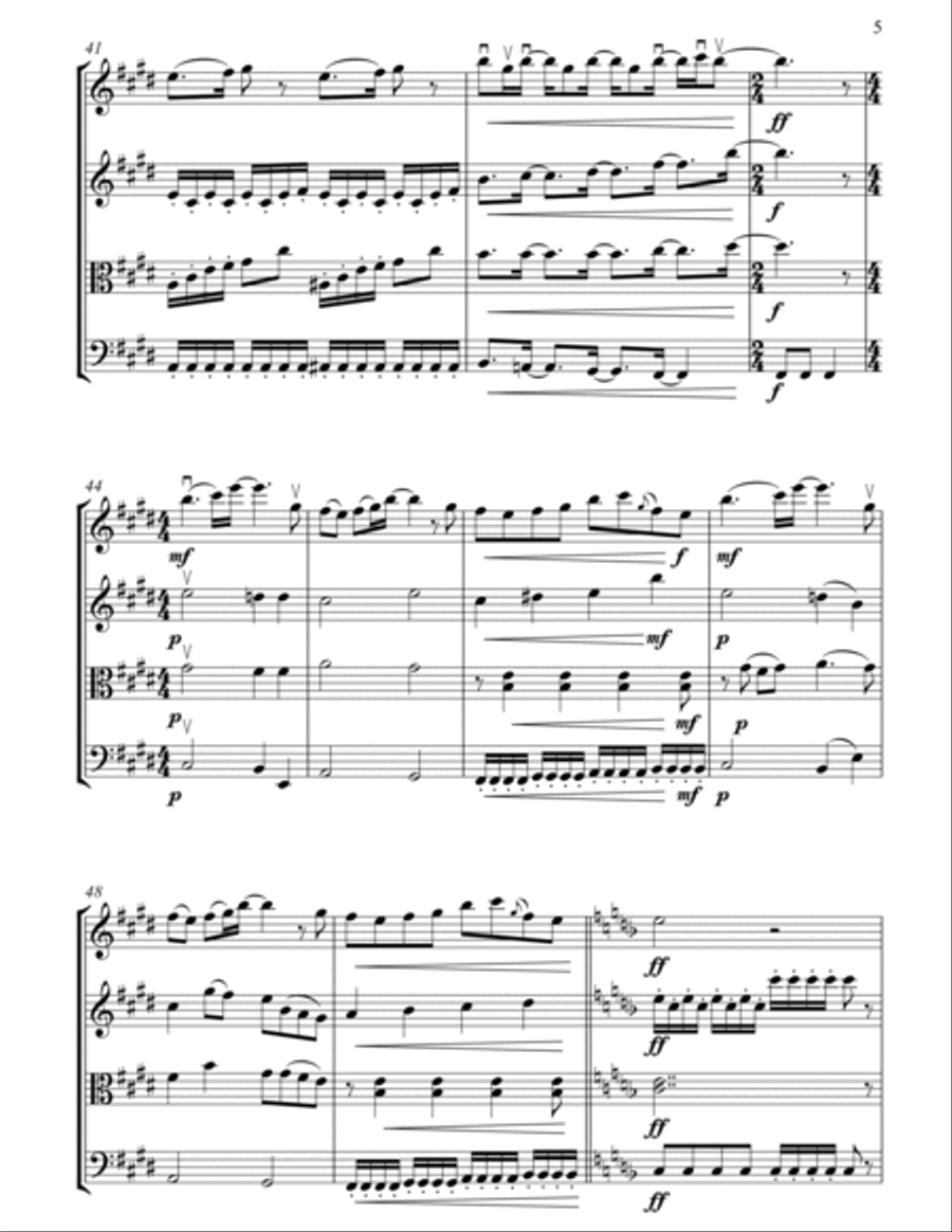 Doraemon String Quartet scores gallery preview page 5