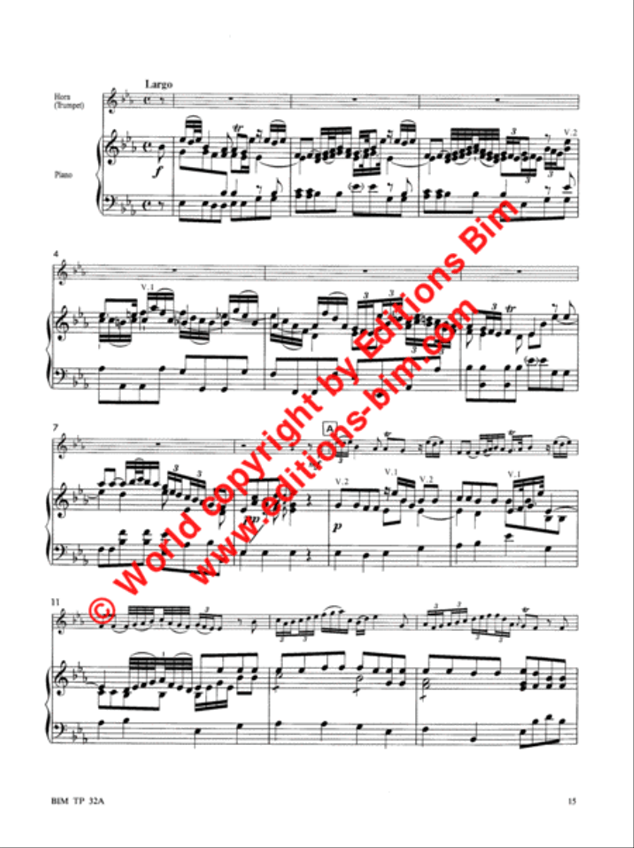 Concerto in Eb Major Trumpet Solo scores gallery preview page 5