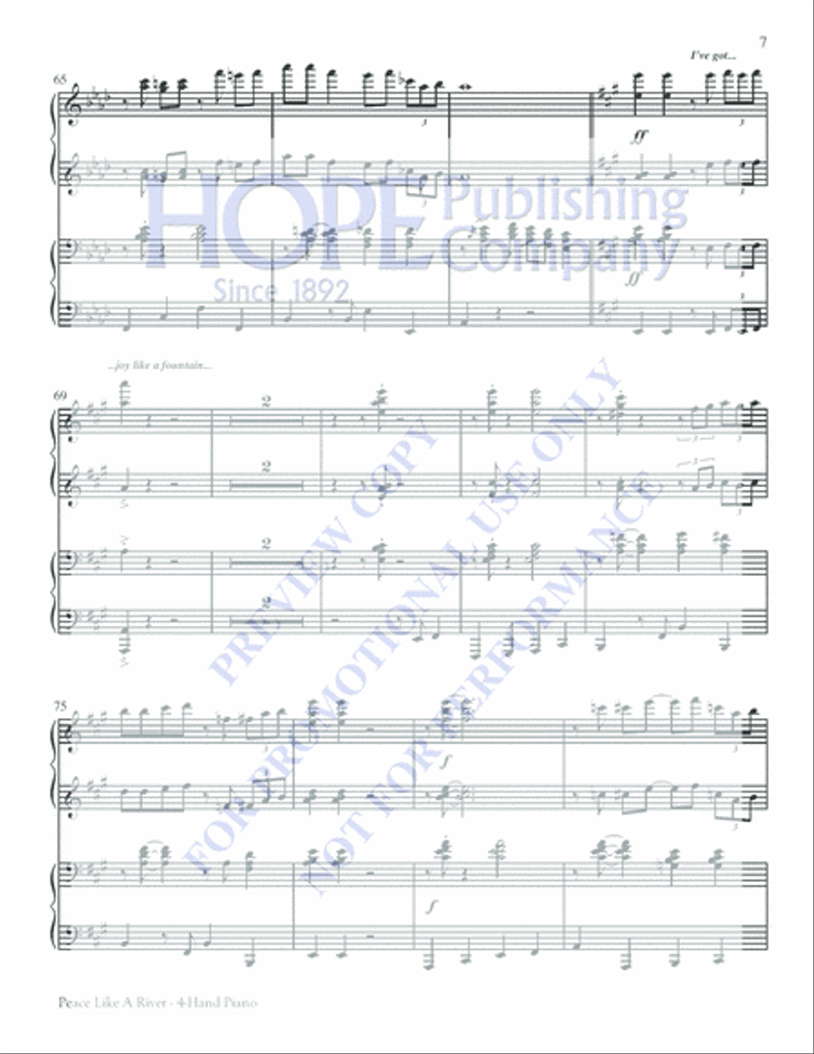Peace Like a River Peace Like a River Choir scores gallery preview page 7