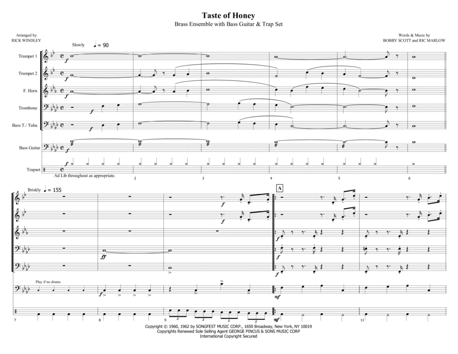 Taste of Honey Horn scores gallery preview page 1