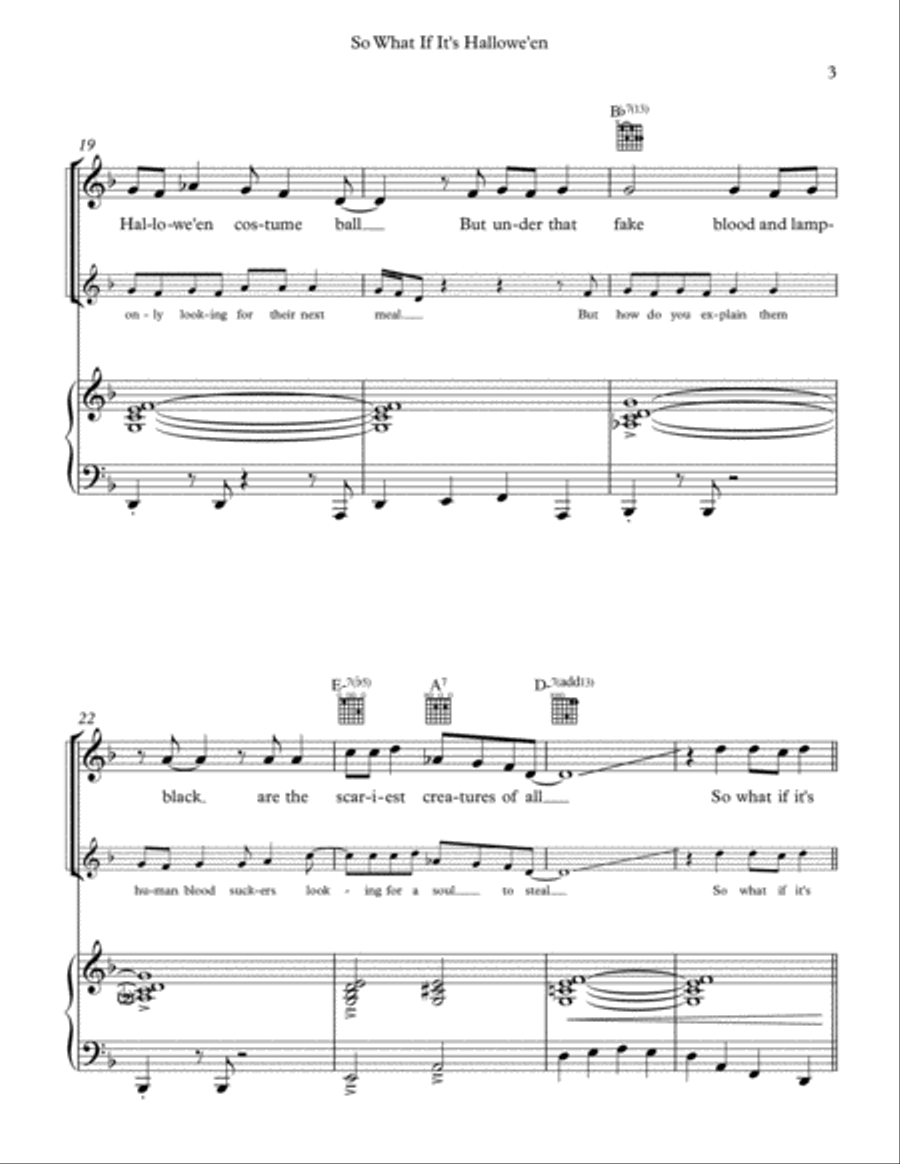 So What If It's Hallowe'en Voice scores gallery preview page 3