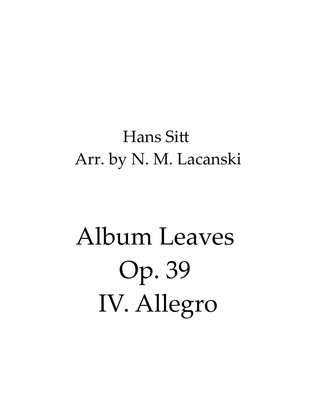 Album Leaves Op. 39 IV. Allegro