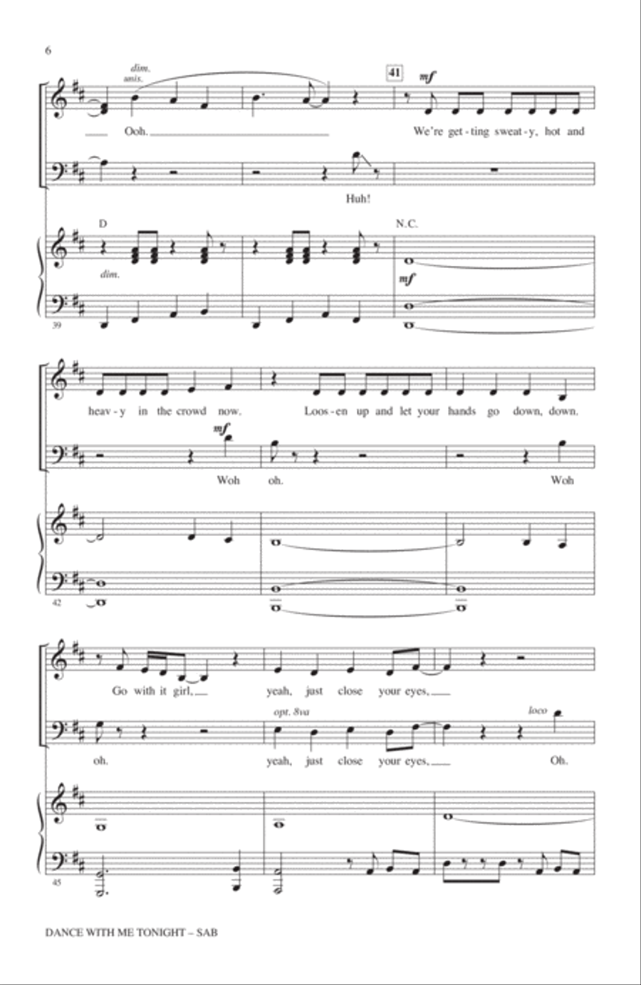Dance With Me Tonight Dance With Me Tonight 3-Part scores gallery preview page 5