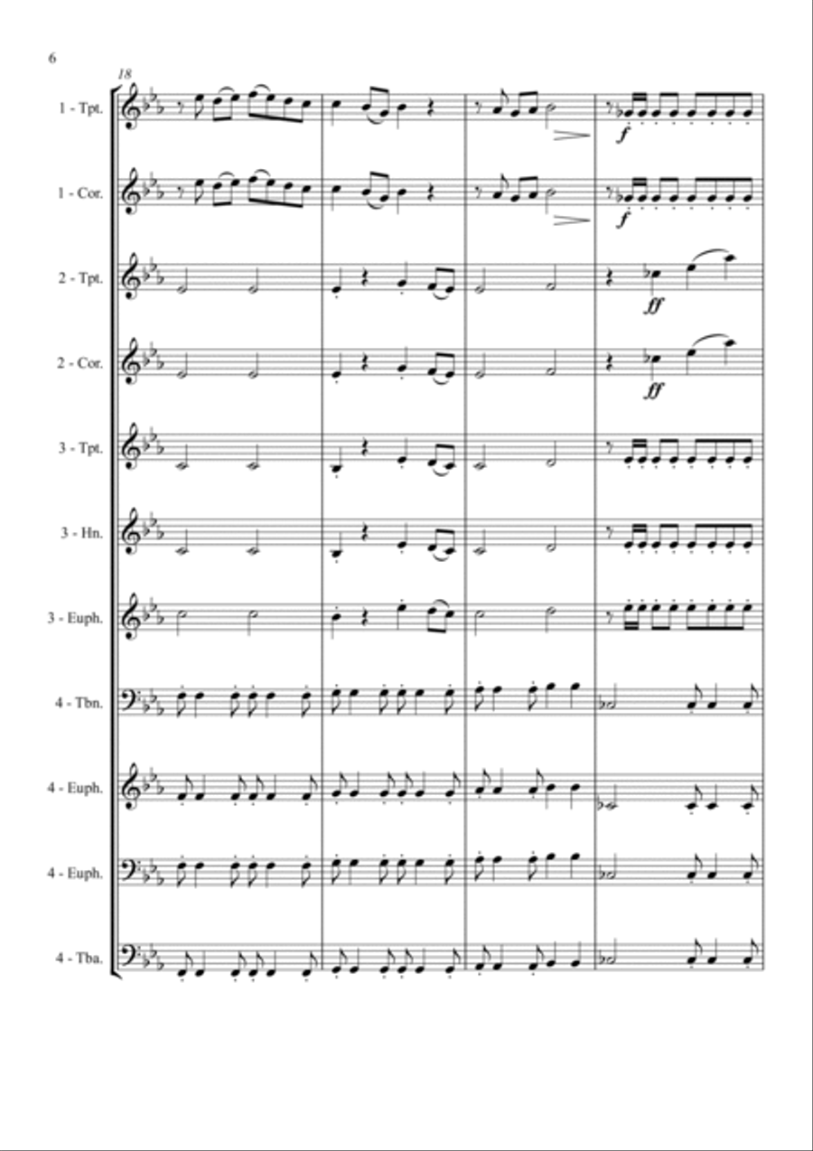 Uptown Girl Brass Ensemble scores gallery preview page 6