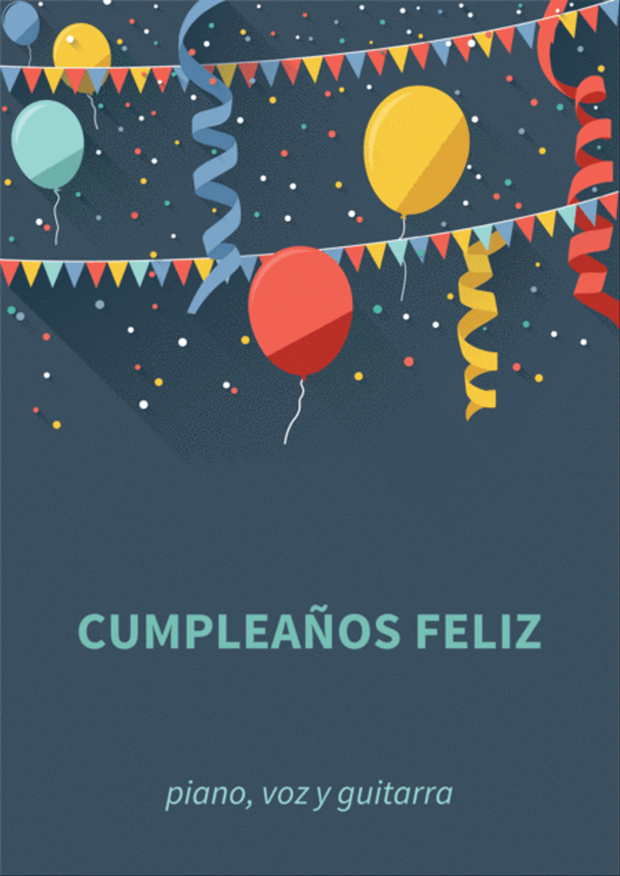 Cumpleanos Feliz Piano, Vocal, Guitar scores gallery preview page 1