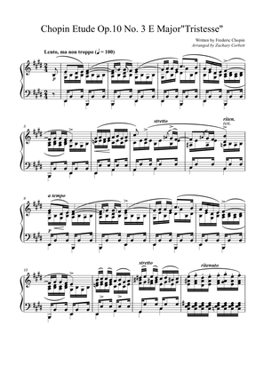 Etude Op. 10 No. 3 in E Major