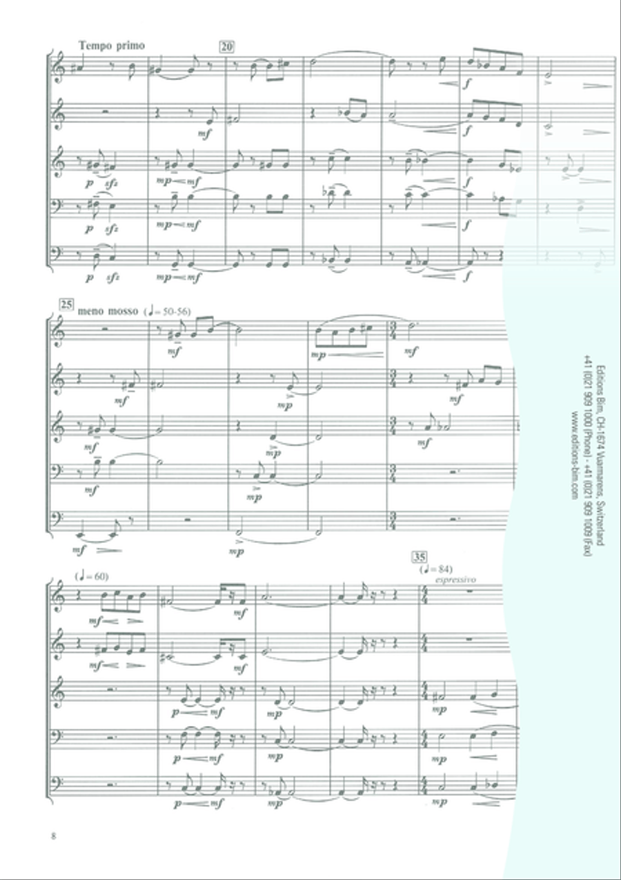 Suite para Quinteto Brass Quintet scores gallery preview page 5