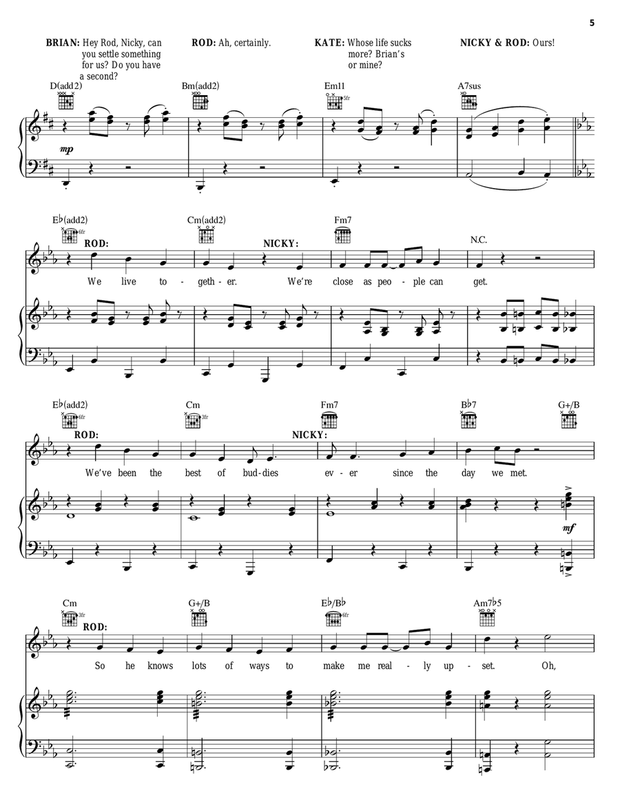 It Sucks To Be Me (from Avenue Q) Piano, Vocal scores gallery preview page 5