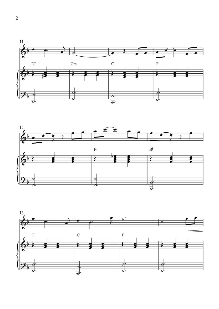 Tennessee Waltz by Pee Wee King Piano - Digital Sheet Music page 2
