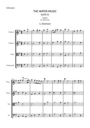 Handel - The Water Music - Suite III for String Quartet