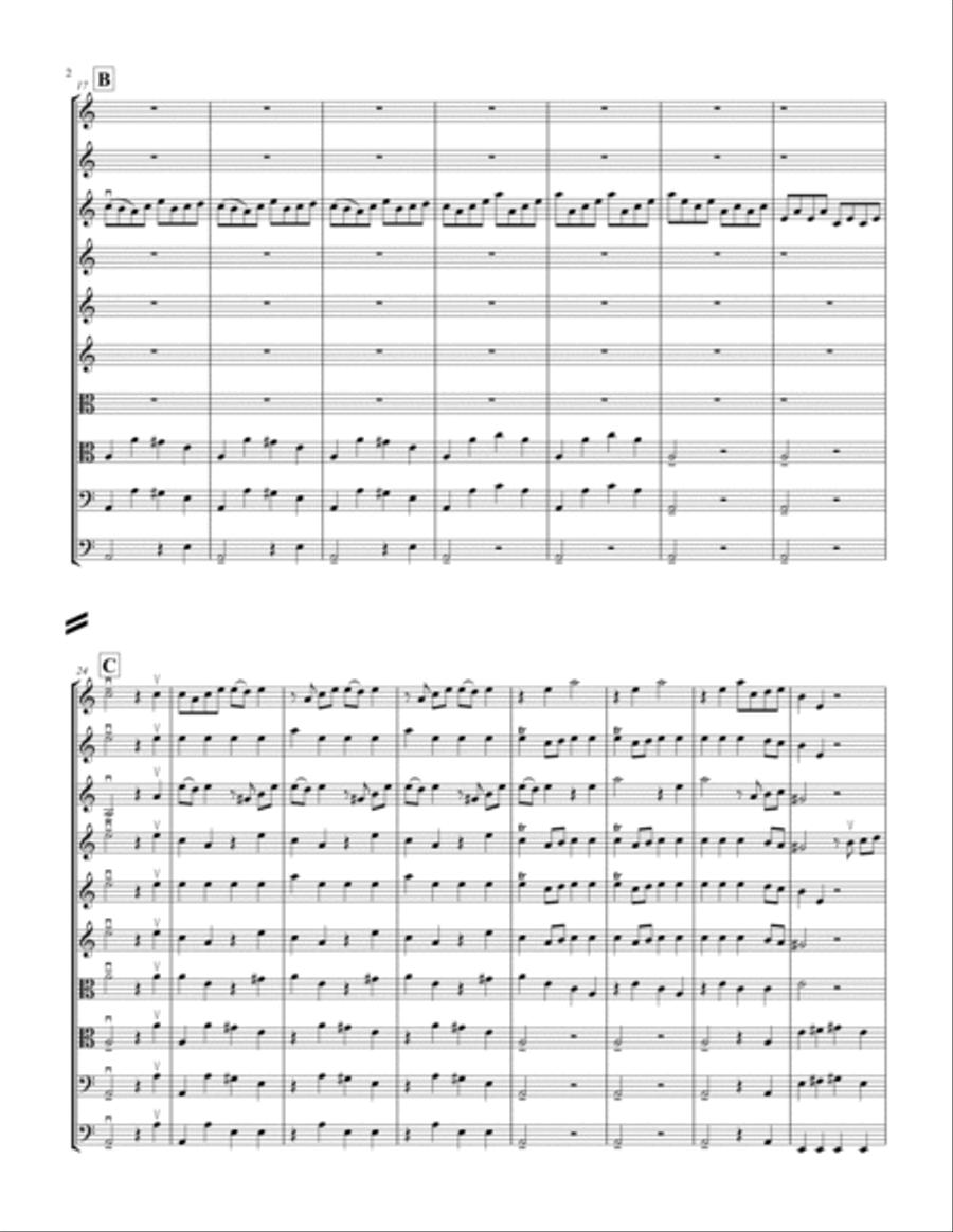 Concerto for 4 Violins RV 580 String Orchestra scores gallery preview page 2