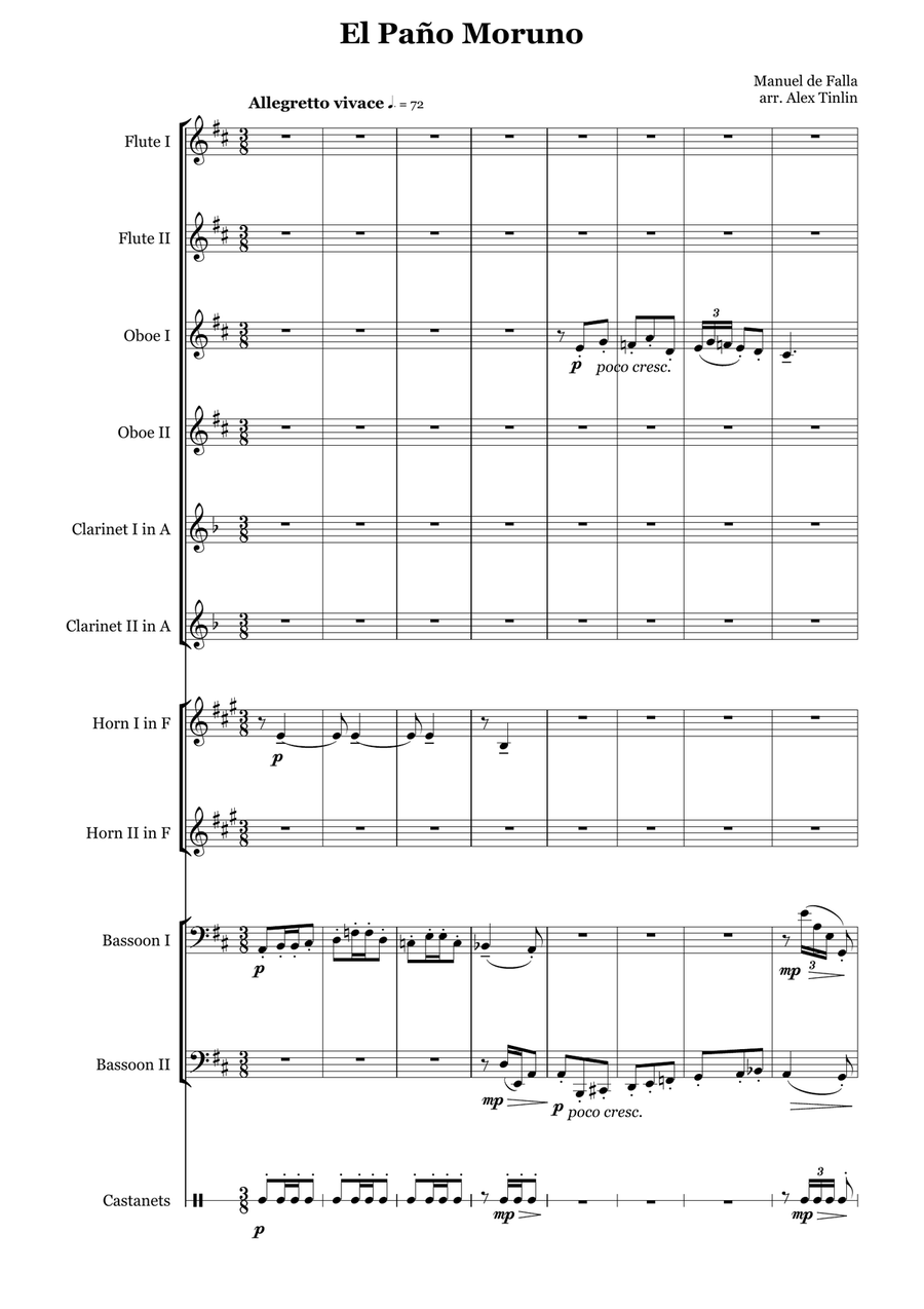 El paño moruno Woodwind Quintet scores gallery preview page 2
