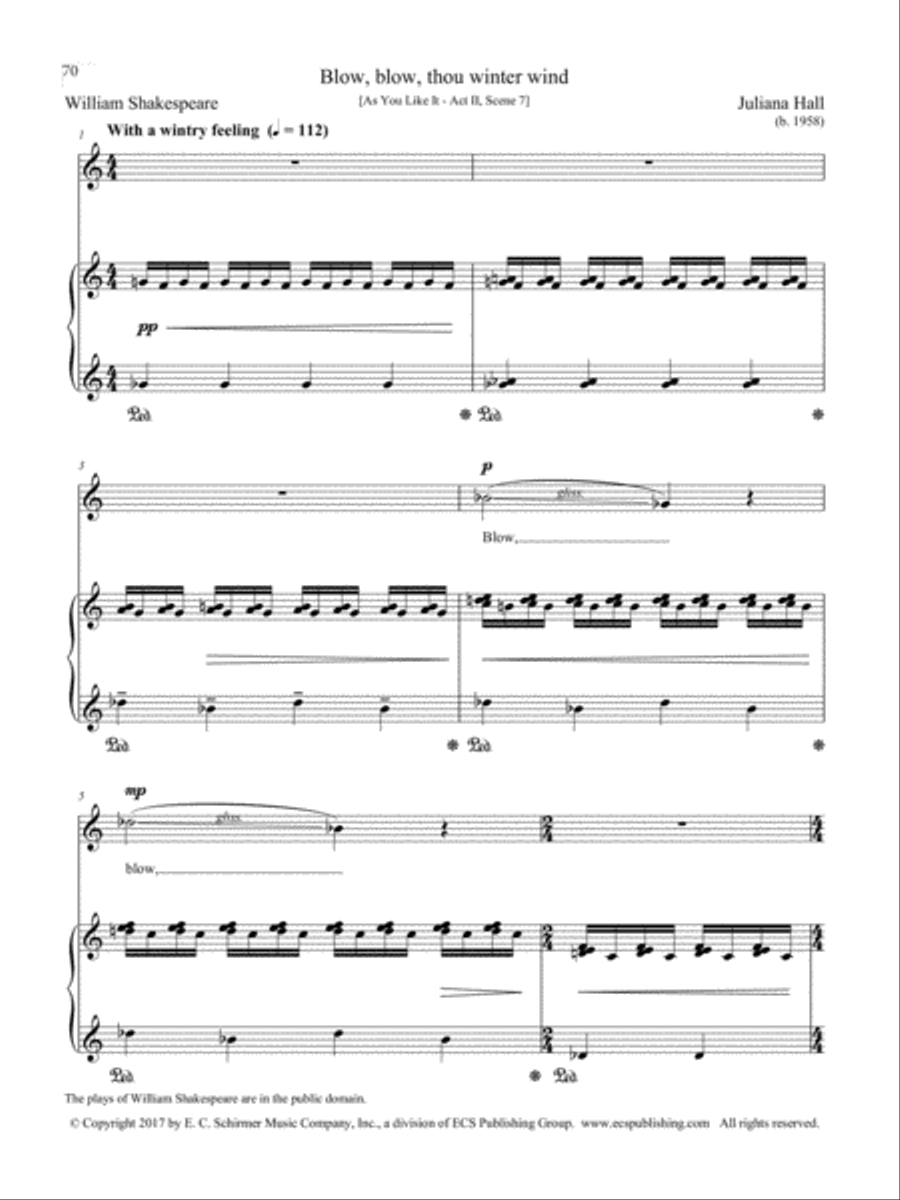 Blow, blow, thou winter wind Voice Solo scores gallery preview page 2