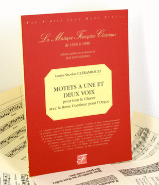 Book cover for Motets for one and two voices for the whole choir with continuo bass for the organ.