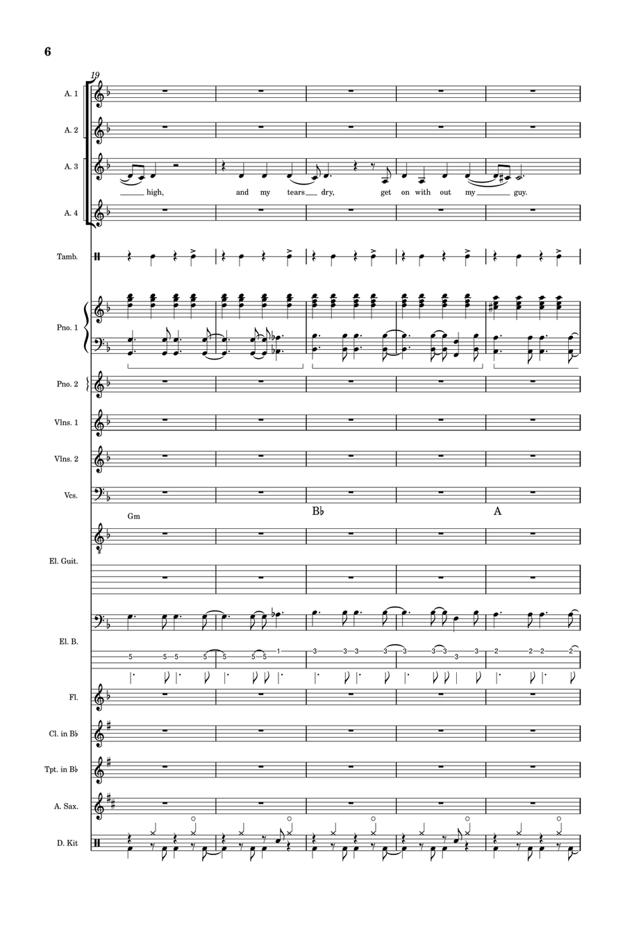 Back To Black Choir scores gallery preview page 6