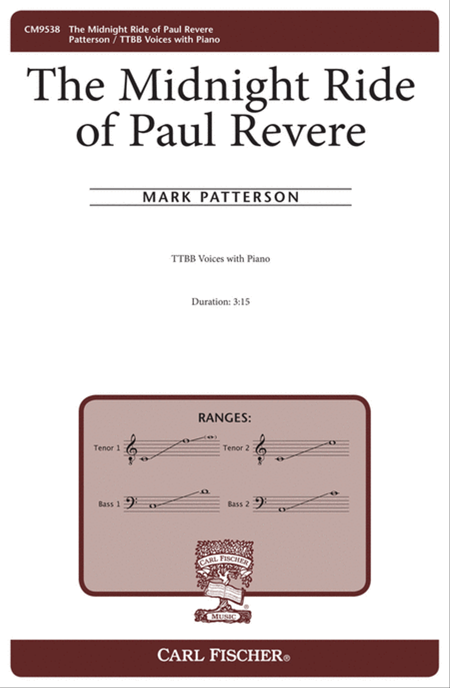 The Midnight Ride of Paul Revere TTBB scores gallery preview page 1