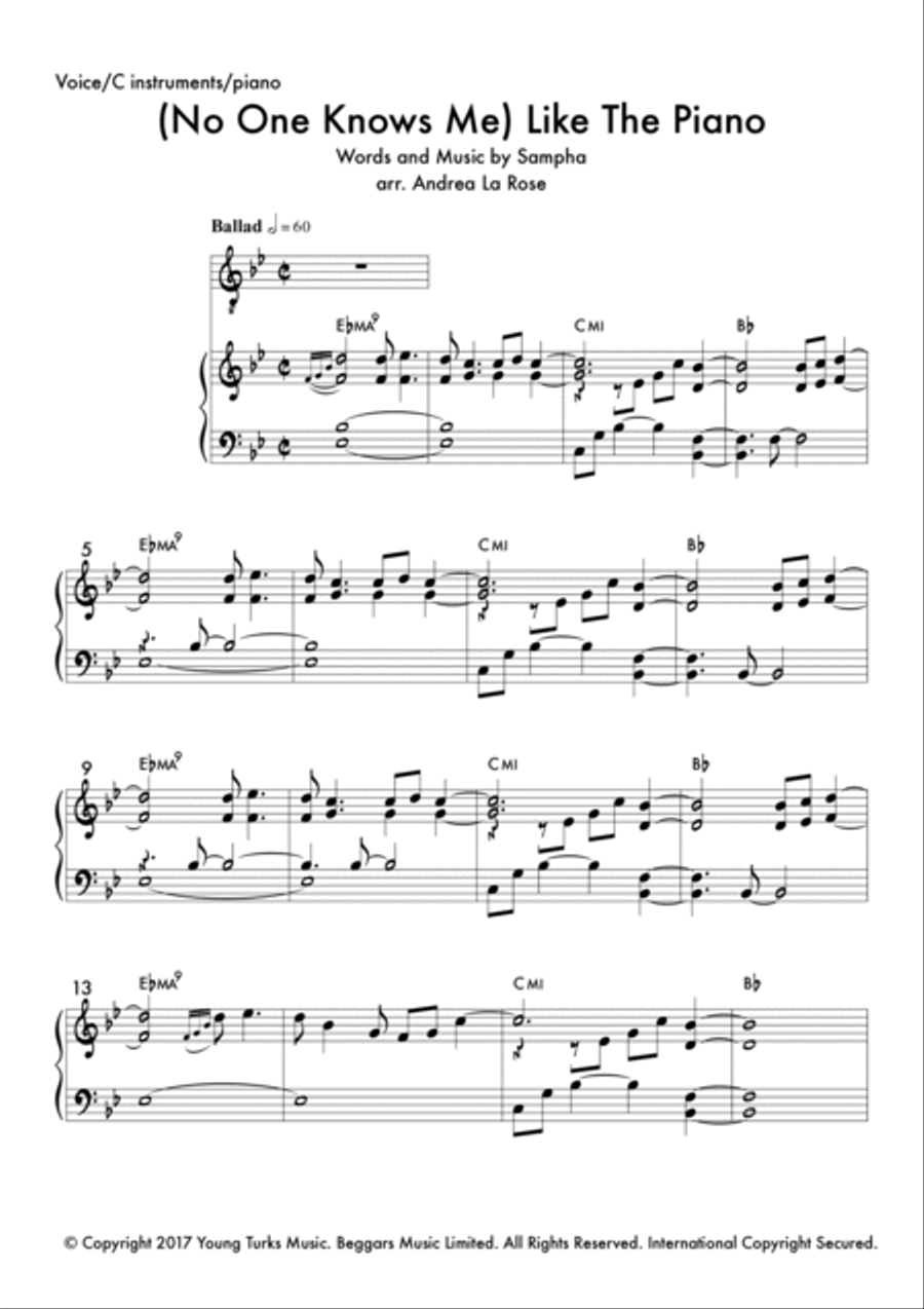 (no One Knows Me) Like The Piano Small Ensemble scores gallery preview page 4