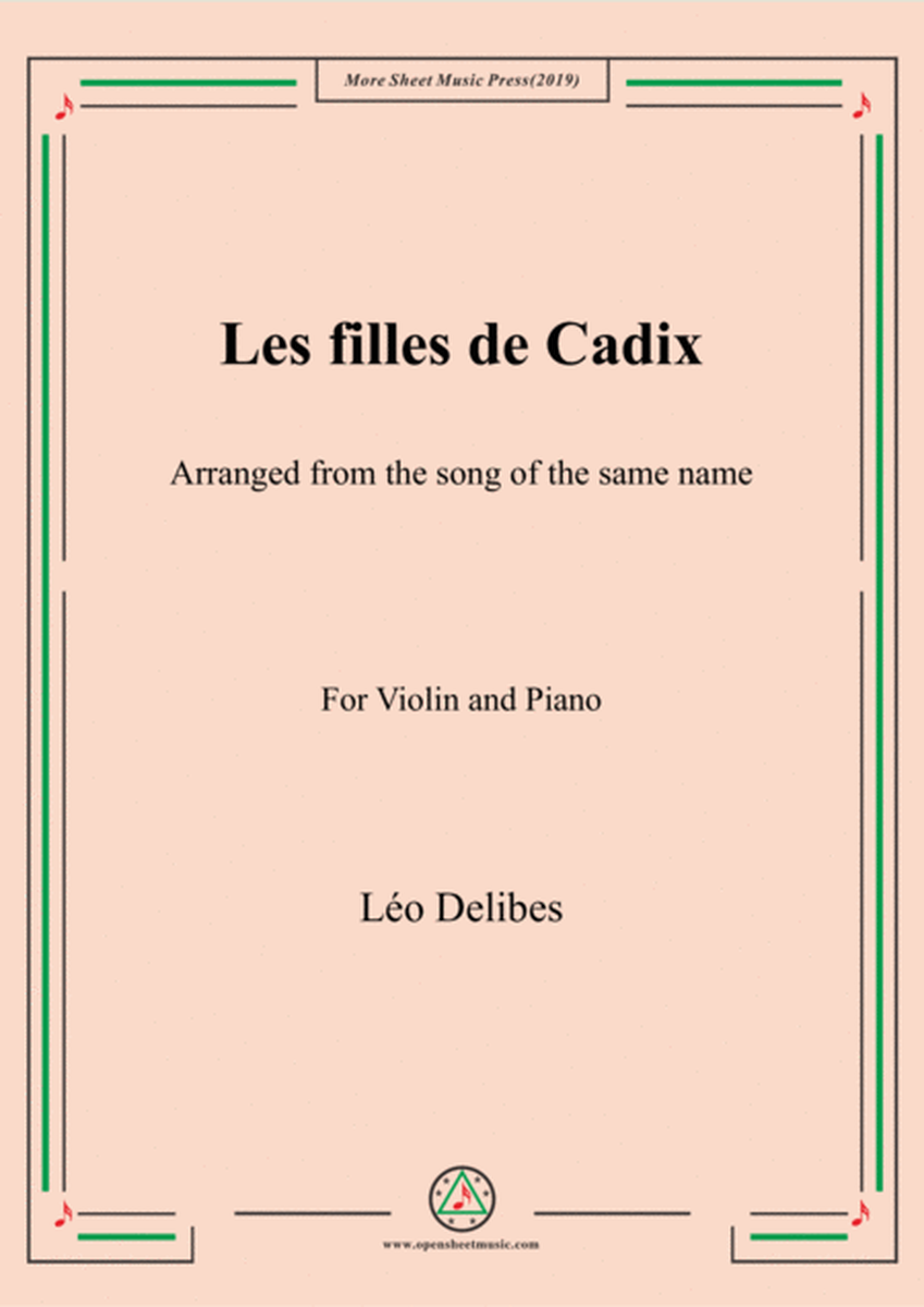 Delibes-Les filles de Cadix, for Violin and Piano image number null