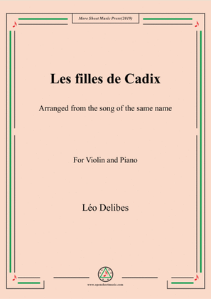 Book cover for Delibes-Les filles de Cadix, for Violin and Piano