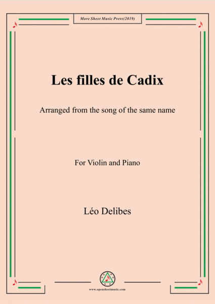 Delibes-Les filles de Cadix, for Violin and Piano image number null