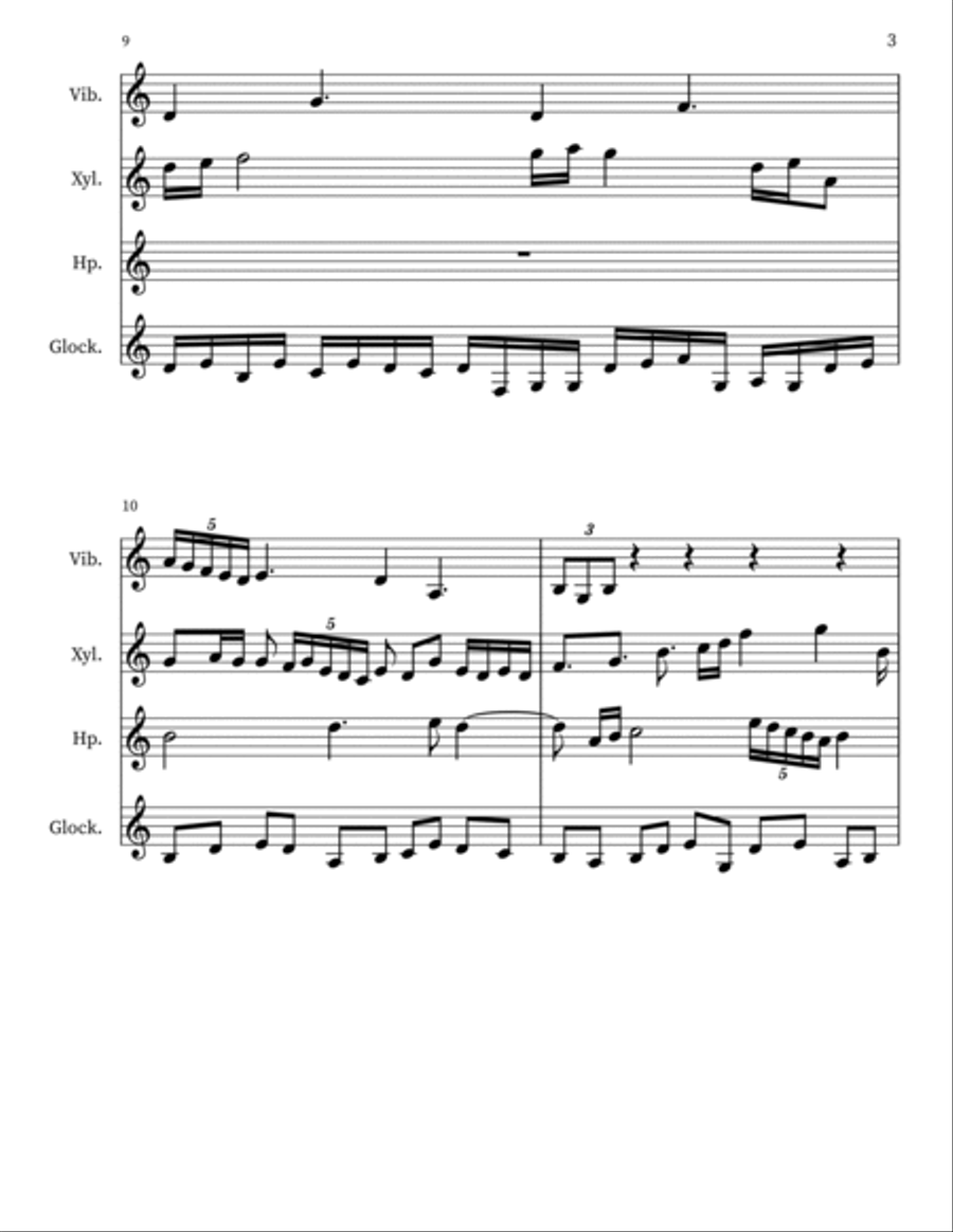 Z 21 for Percussion a Voce & Harp Small Ensemble scores gallery preview page 3