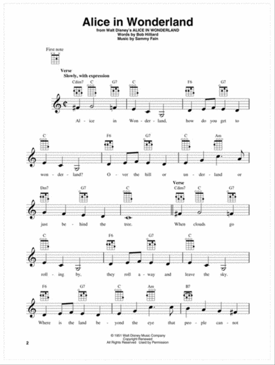 Disney Songs for Ukulele Ukulele scores gallery preview page 3