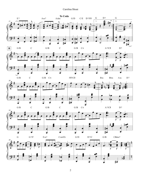 Carolina Shout - Solo piano image number null