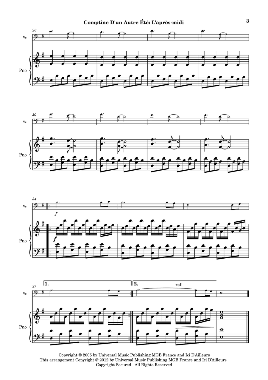 Comptine D'un Autre Été: L'après-midi Piano scores gallery preview page 4