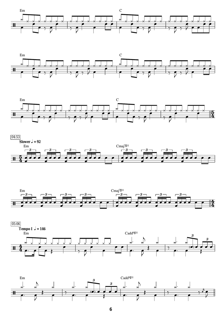 Achilles Last Stand Drum Set scores gallery preview page 6