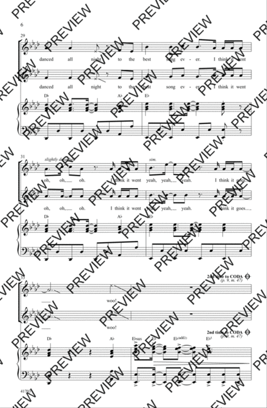 Best Song Ever 2-Part scores gallery preview page 6