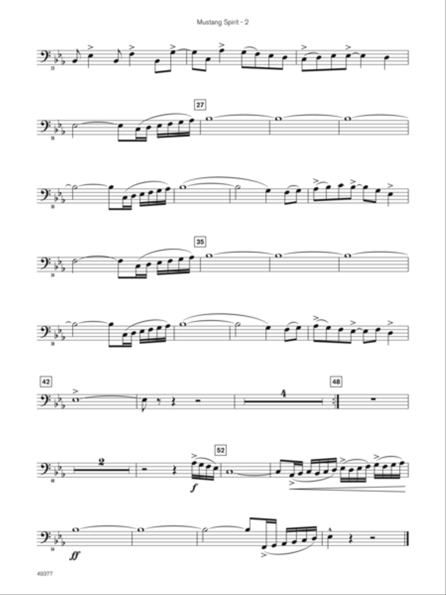 Mustang Spirit (Sound Innovations Soloist, Bassoon) Small Ensemble scores gallery preview page 2
