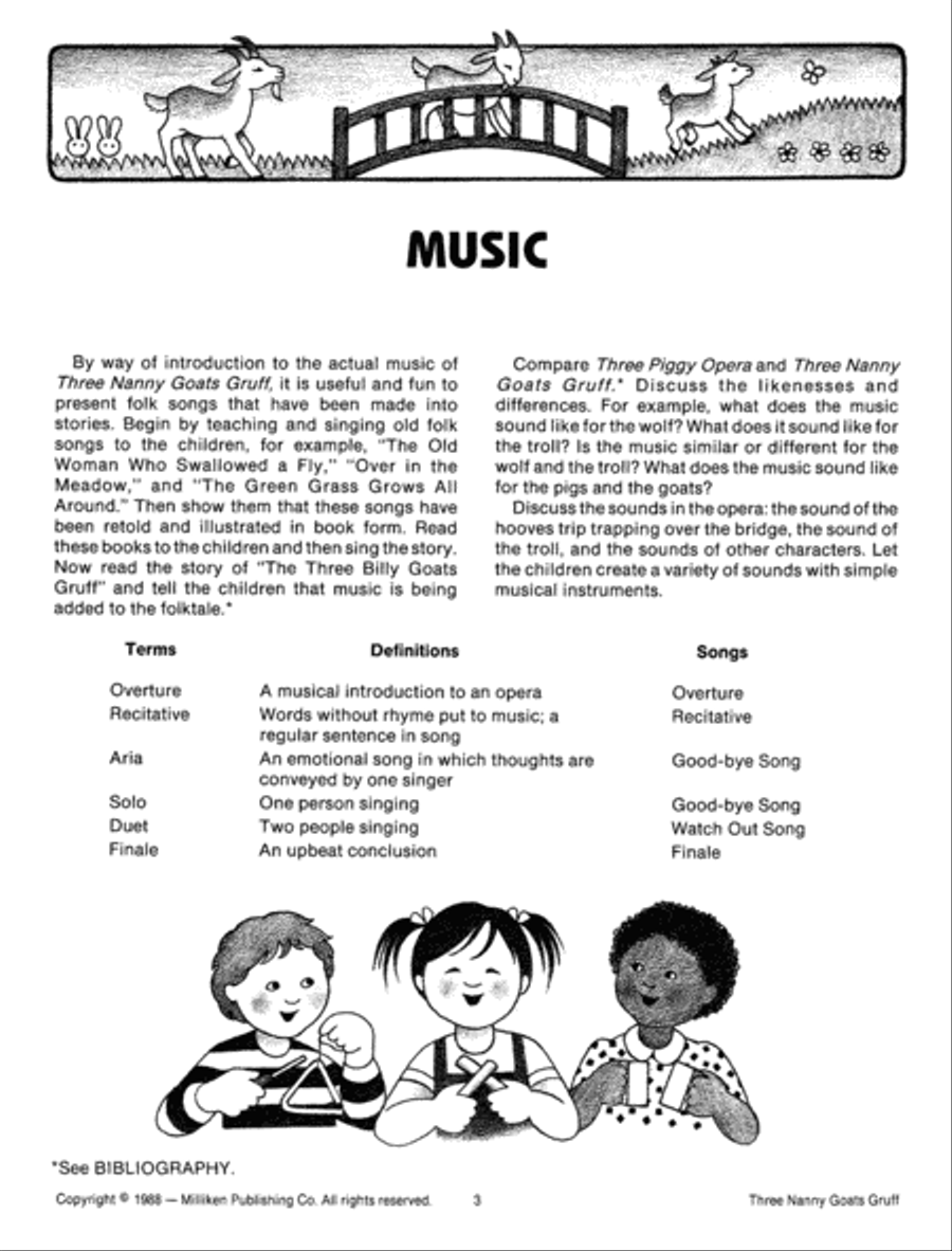 Three Nanny Goats Gruff Unison Choir scores gallery preview page 3