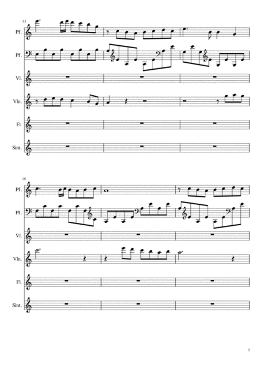 Metamorfosi (Un angelo nei guai) Small Ensemble scores gallery preview page 3