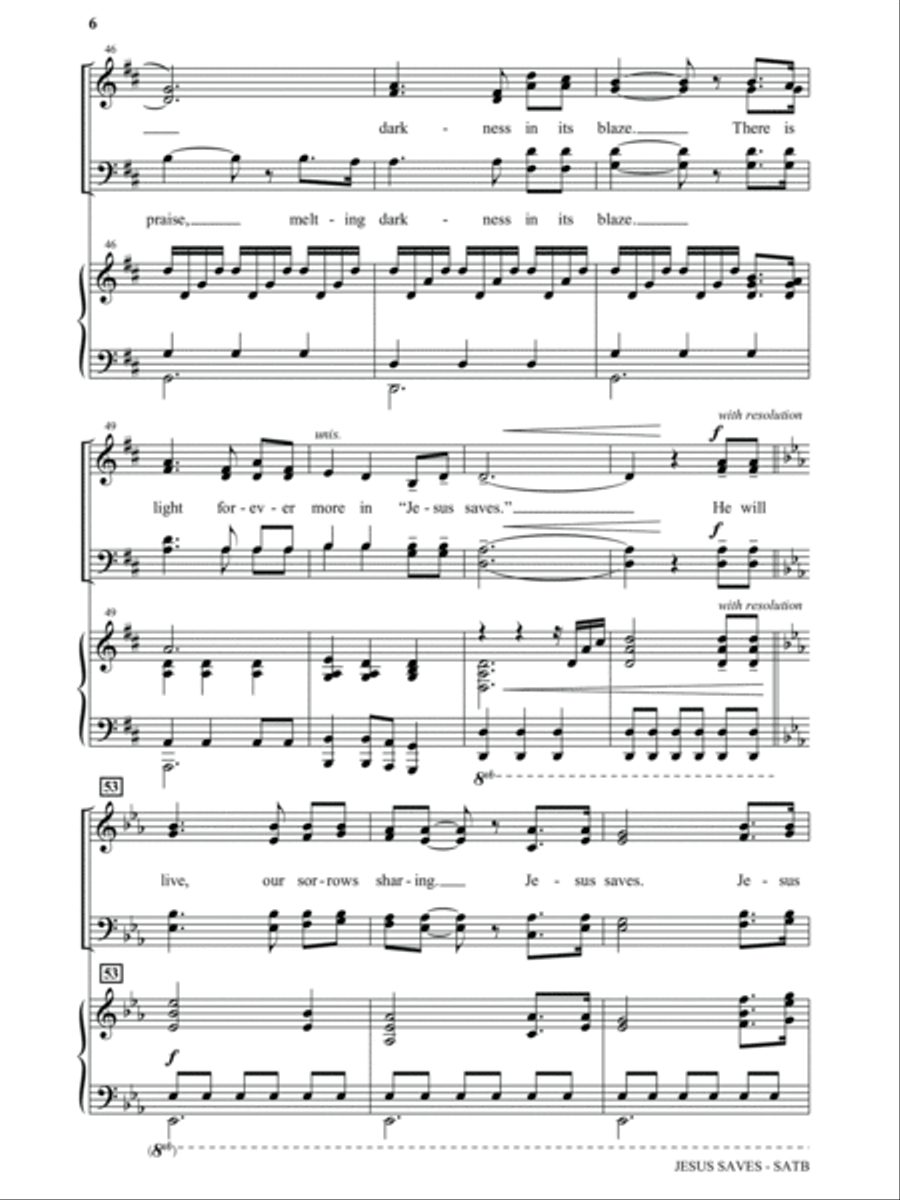 Jesus Saves 4-Part scores gallery preview page 5